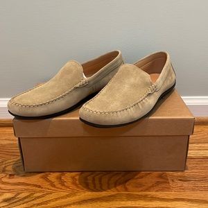 NWT Austen Heller Crosby Loafer in Stone Suede, size 11